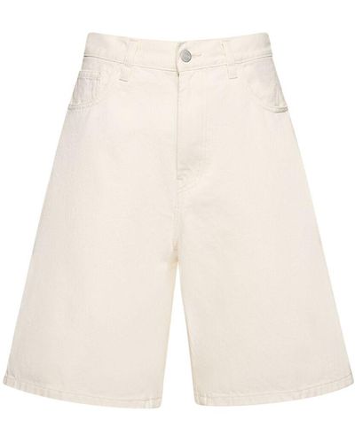 Carhartt Shorts loose fit brandon in cotone - Bianco
