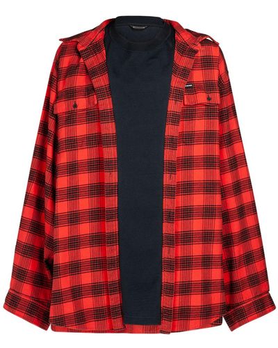 Balenciaga Shirt Check Flannel - Red