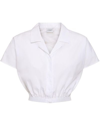 Giambattista Valli Camisa de popelina - Blanco