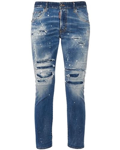 DSquared² Skater Fit Cotton Denim Jeans - Blue