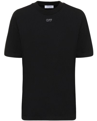 Off-White c/o Virgil Abloh T-shirt en coton à logo Off-Stamp - Noir