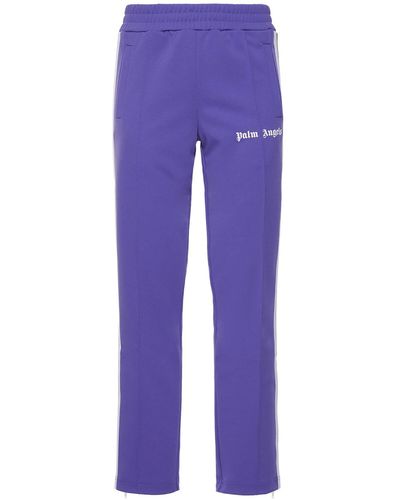 Palm Angels Stripe Track Trousers - Men's - Polyester - Purple