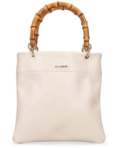 Jil Sander Small Smooth Leather Tote Bag - Natural