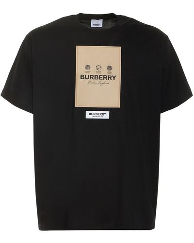 Burberry セルジオ コットンtシャツ - ブラック