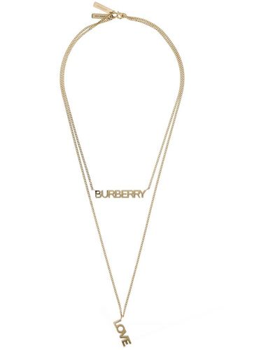 Burberry Halskette Mit Buchstaben " & Love" - Weiß