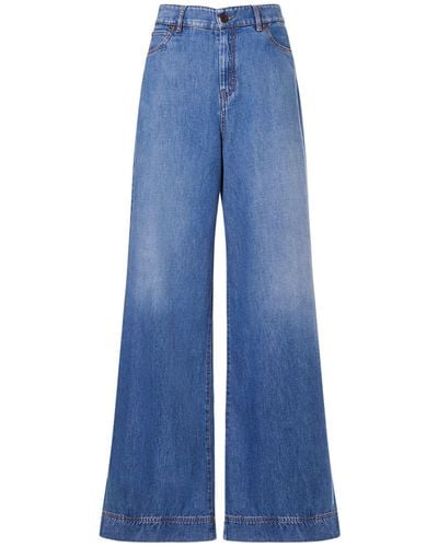 Weekend by Maxmara Jeans larghi vega in denim di cotone - Blu
