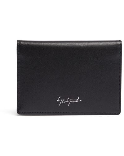 Yohji Yamamoto Leather Business Card Case - Black