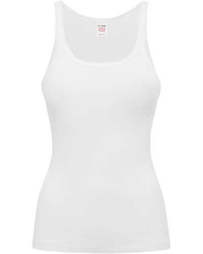 RE/DONE Ribbed Tank Top - White