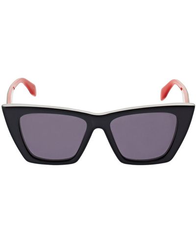 Alexander McQueen Selvedge Cat-eye Acetate Sunglasses - Red