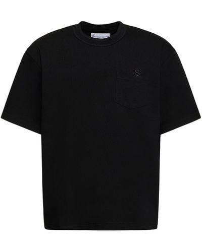 Sacai Cotton Jersey T-Shirt - Black