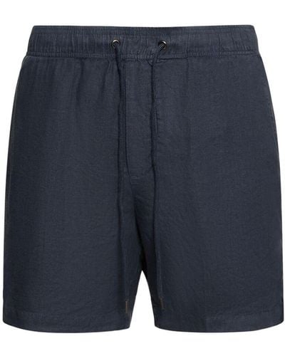 James Perse Shorts de lino - Azul