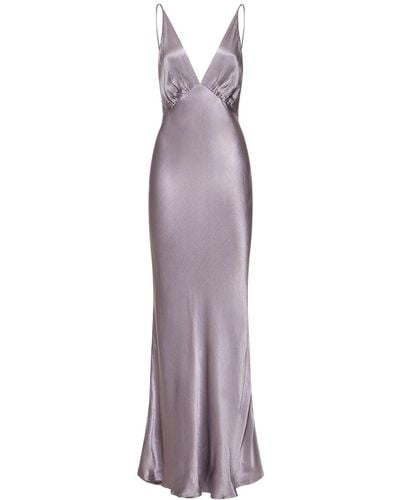 Bec & Bridge Lorelai V-neck Viscose Maxi Dress - Purple