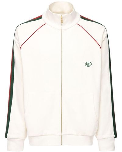 Gucci White Cotton Track Jacket - Natural