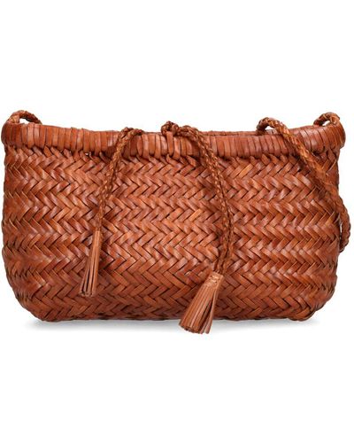 Dragon Diffusion Mini Minsu Leather Shoulder Bag - Brown