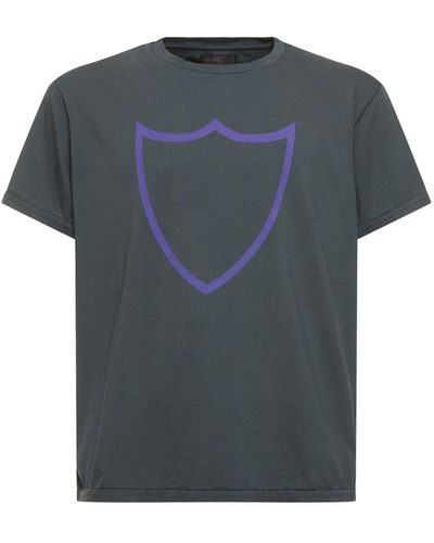 HTC Logo Print Cotton Jersey T-shirt - Gray