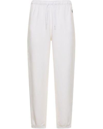 Polo Ralph Lauren Jersey-jogginghose Mit Logo - Weiß