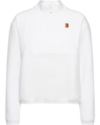 Nike Tennis Half Zip Jacket - White