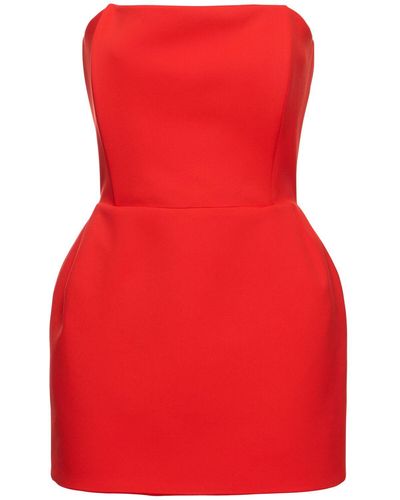 Magda Butrym Taffeta Strapless Mini Dress - Red