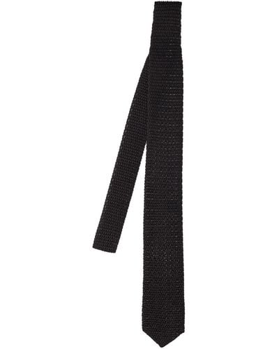 Tom Ford 8Cm Knit Silk Tie - Black
