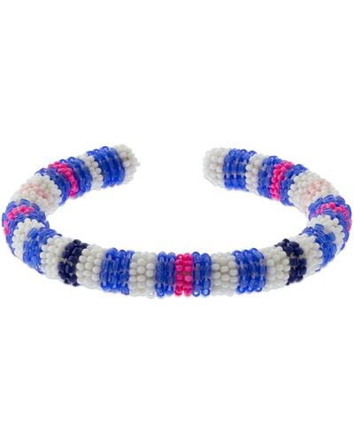 Isabel Marant Sora Stripes Beaded Bracelet - Blue