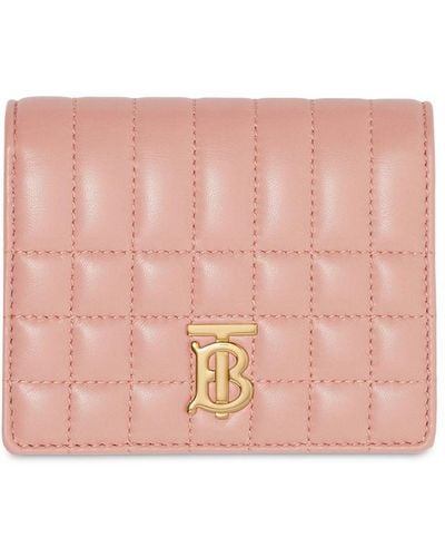 Burberry Brieftasche Aus Gestepptem Leder "lola" - Pink
