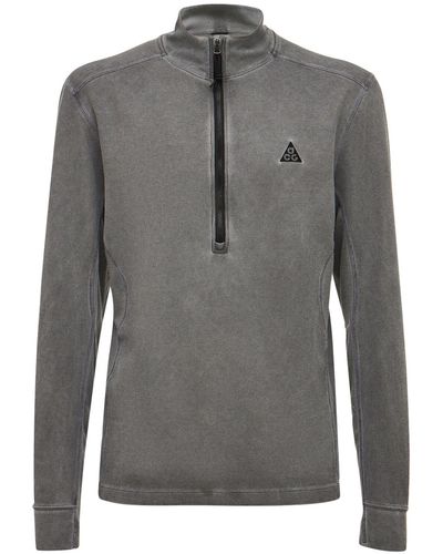 Nike Sweatshirt Aus Technomischung - Grau