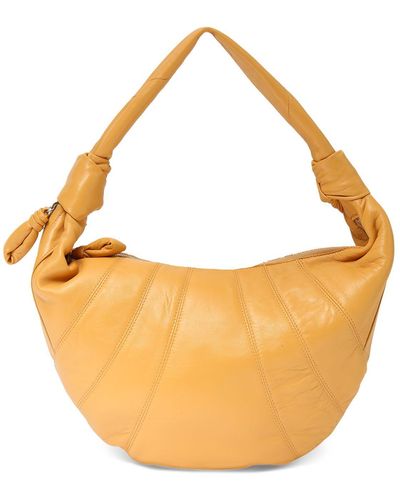 Lemaire Fortune Croissant Leather Shoulder Bag - Orange