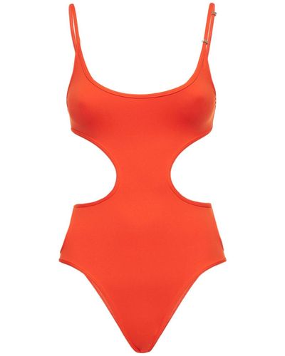 The Attico Cut Out One Piece Swimsuit - Rot