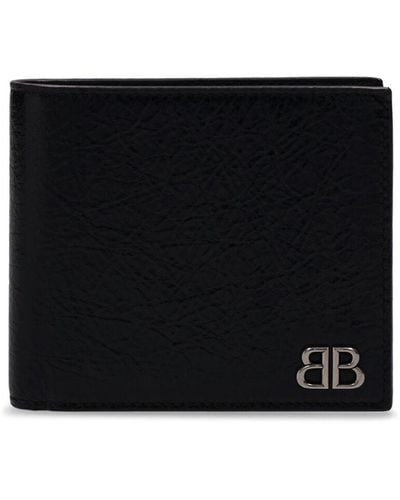 Balenciaga Cagole Leather Wallet - Black