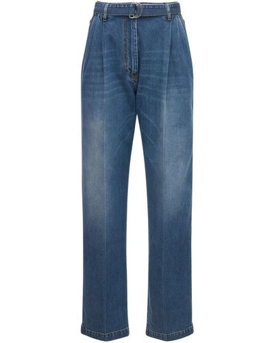 Peter Do Jeans In Denim Di Cotone Stretch Con Cintura - Blu