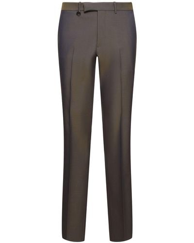 Burberry Tailored Wool Trousers - Grey