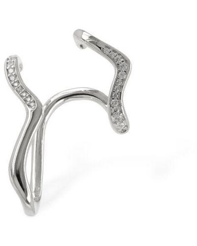 Maria Black Yasmin Zircon Mono Ear Cuff - White