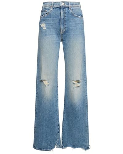 Mother The Lasso Sneak Chew High Rise Jeans - Blue