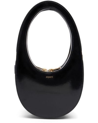 Coperni Mini Swipe Gloss Leather Crossbody Bag - Black
