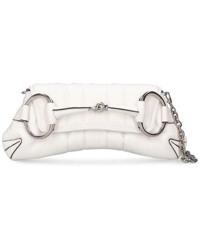 Gucci Medium Horsebit Chain Leather Bag - Natur