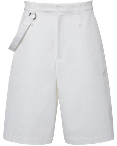 Bottega Veneta Shorts in twill di cotone - Bianco
