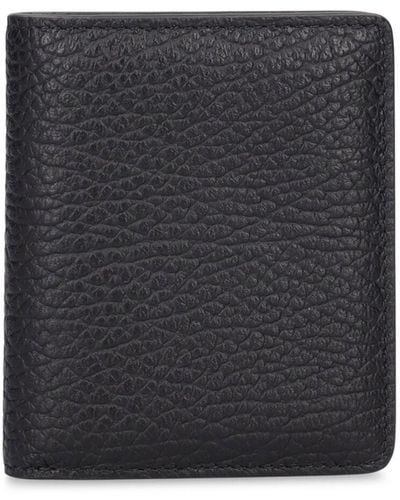 Maison Margiela Grainy Leather Clip Wallet - Black