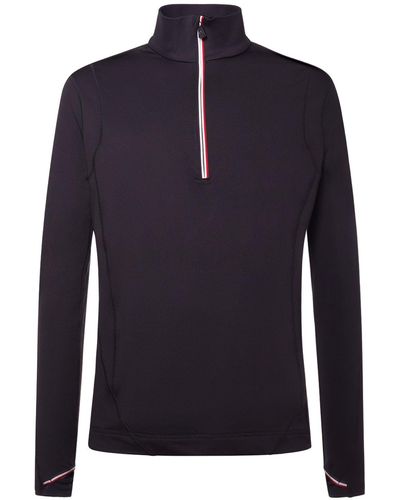 3 MONCLER GRENOBLE Sweat-shirt zippé en nylon - Bleu