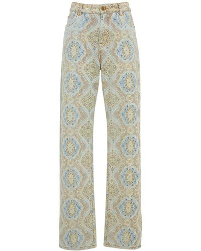 Etro Jeans vita alta in denim di cotone - Multicolore