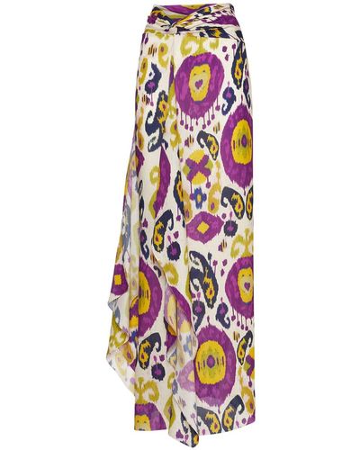 Ralph Lauren Collection Jovanna Linen Blend Gauze Pencil Skirt - Multicolor