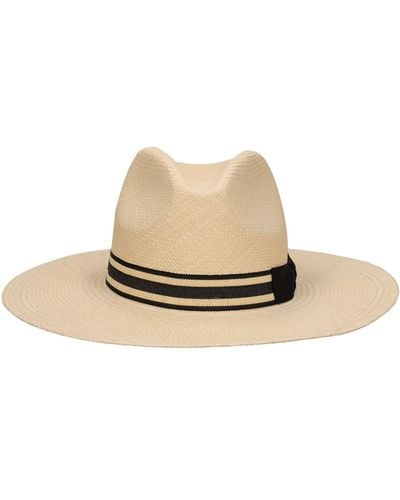 Borsalino Andrea Raffia Straw Panama Hat - Natural