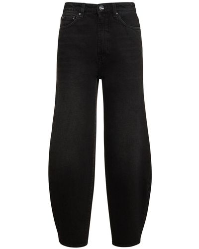 Totême Jean en denim de coton barrel - Noir