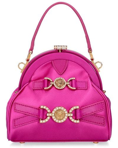 Versace サテントップハンドルバッグ - ピンク