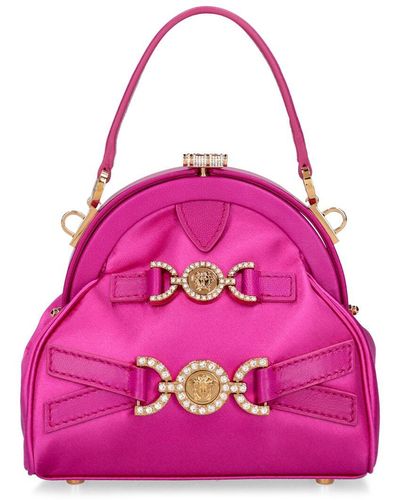Versace Small Satin Top Handle Bag - Pink