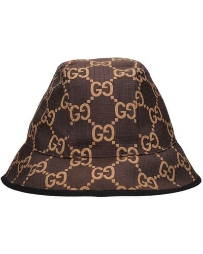 Gucci Sombrero de pescador con motivo GG - Marrón