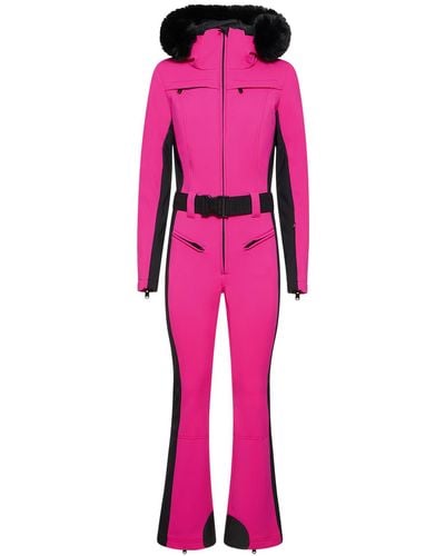 Goldbergh Parry Ski Suit W/ Faux Fur Trim - Pink