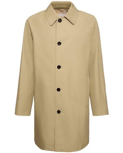 Burberry Long Cotton Raincoat - Natural