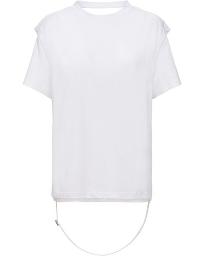 Y. Project Convertible Cotton Jersey Top - White