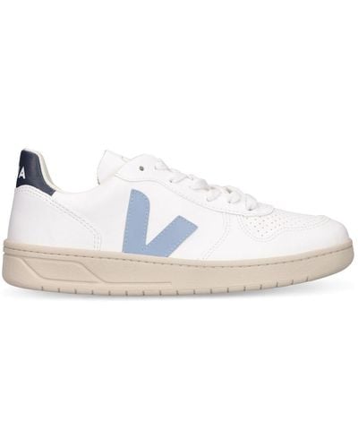 Veja V-10 Faux Leather Sneakers - White