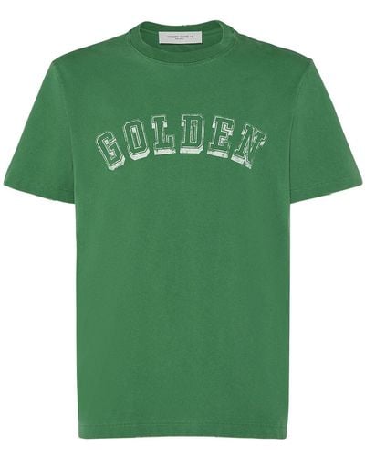 Golden Goose T-shirt en coton journey - Vert